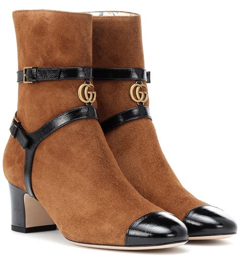 brown suede gucci boots|gucci boots heels.